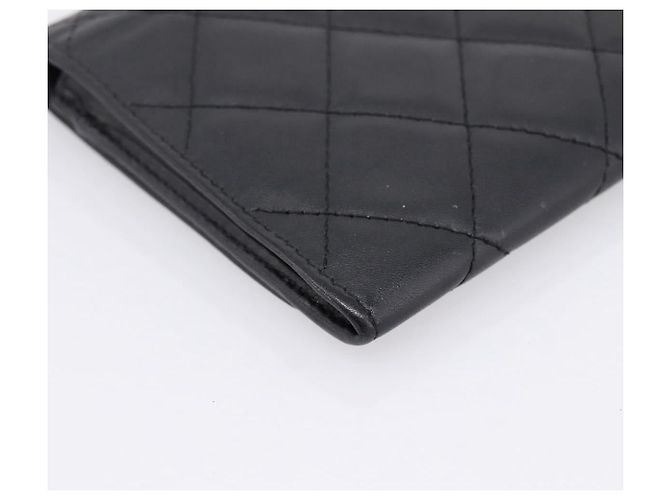 Portafoglio CHANEL Cambon Line Matelasse in pelle nera con CC argento - vista 16