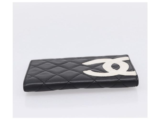 Portafoglio CHANEL Cambon Line Matelasse in pelle nera con CC argento - vista 5