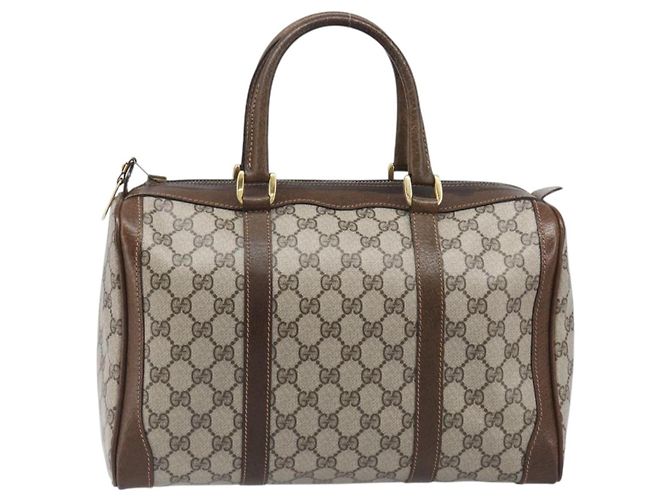 Borsa a mano GUCCI GG Supreme PVC Beige Gold - vista 13