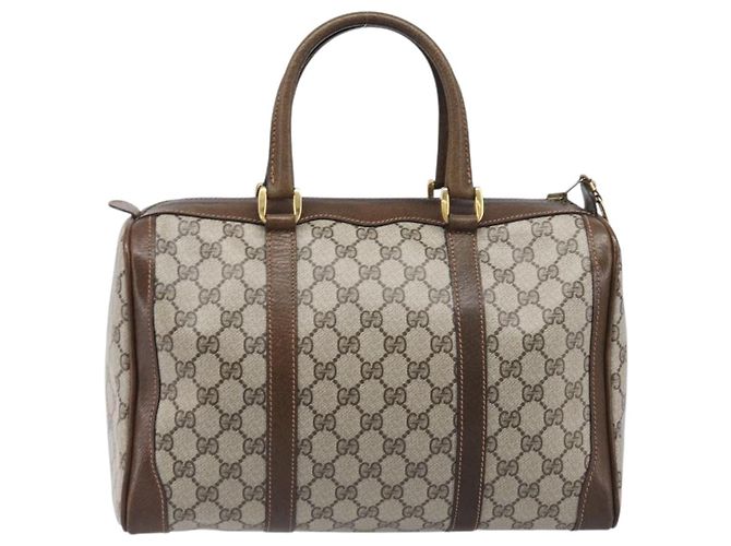 Borsa a mano GUCCI GG Supreme PVC Beige Gold - vista 2