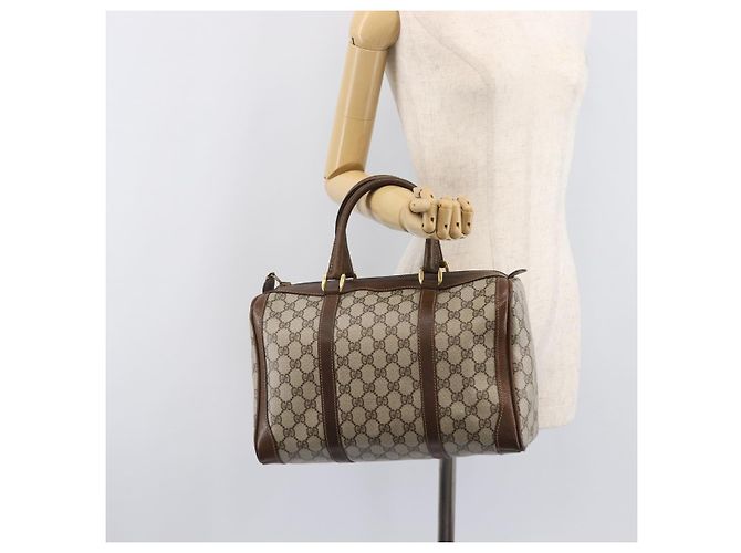 Borsa a mano GUCCI GG Supreme PVC Beige Gold - vista 22