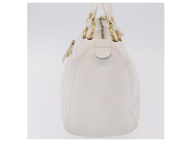 Céline Borsa a mano CELINE in pelle bianca e oro - vista 5