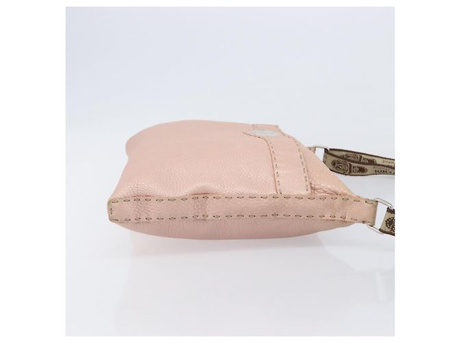 Selleria Borsa a spalla FENDI Celeria in pelle rosa argento 8BT093 - vista 3