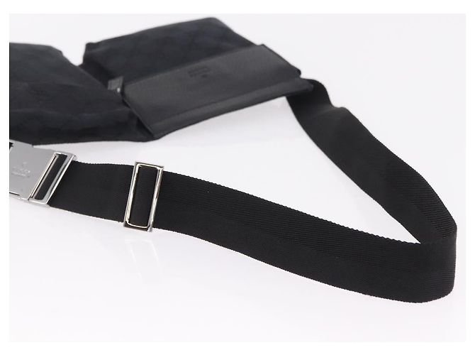 Borsello da vita GUCCI GG Canvas Nero Argento 28566 - vista 7