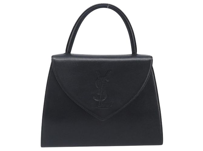Autre Marque Borsa a mano Saint Laurent in pelle nera e oro - vista 13