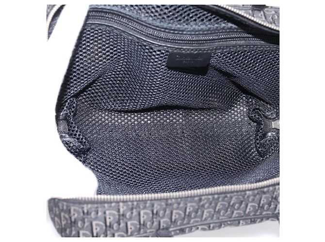 Borsa a mano Christian Dior Trotter Canvas Nero Argento - vista 10