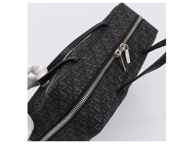 Borsa a mano Christian Dior Trotter Canvas Nero Argento - vista 6