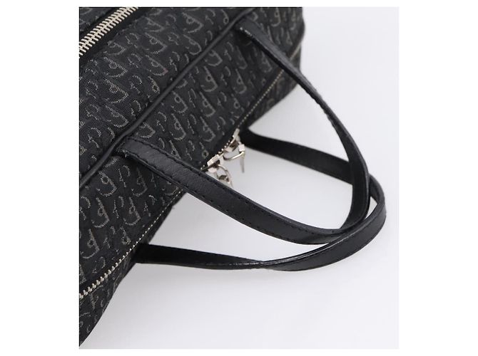 Borsa a mano Christian Dior Trotter Canvas Nero Argento - vista 7