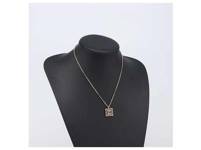 Collar CHANEL metal Gold CC - vista 16