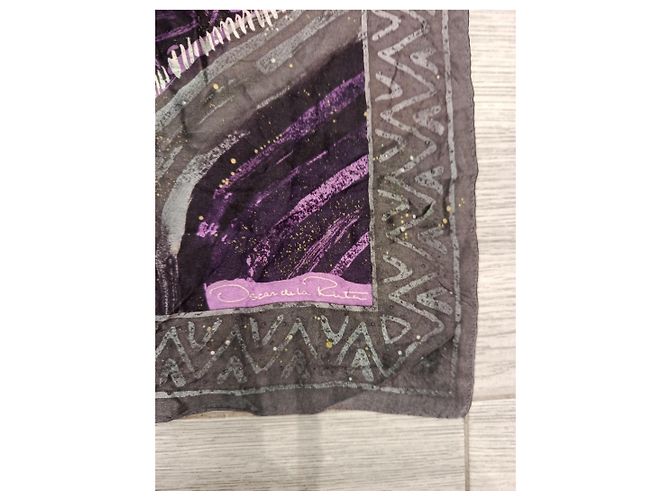 Oscar de la Renta Foulard in seta stampato multicolore - vista 2