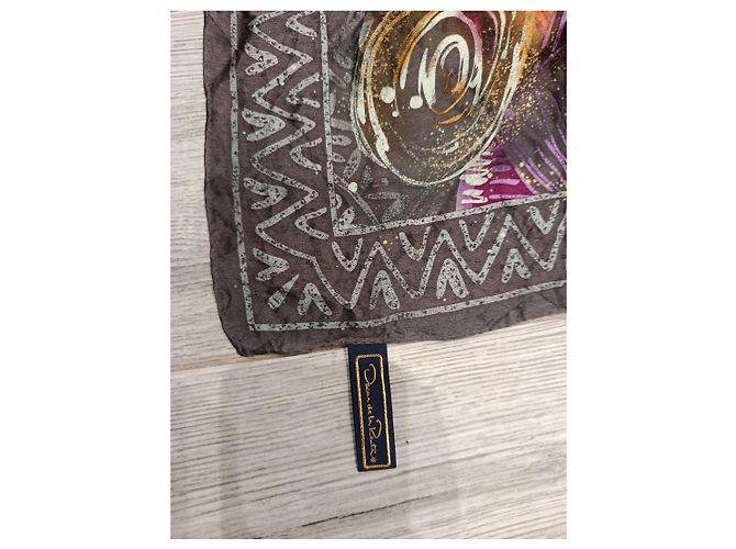 Oscar de la Renta Foulard in seta stampato multicolore - vista 3