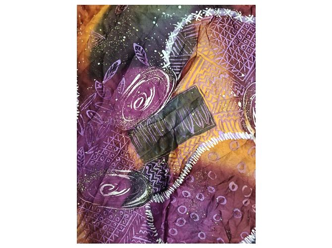 Oscar de la Renta Foulard in seta stampato multicolore - vista 5