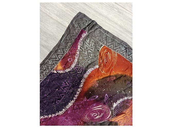 Oscar de la Renta Foulard in seta stampato multicolore - vista 7