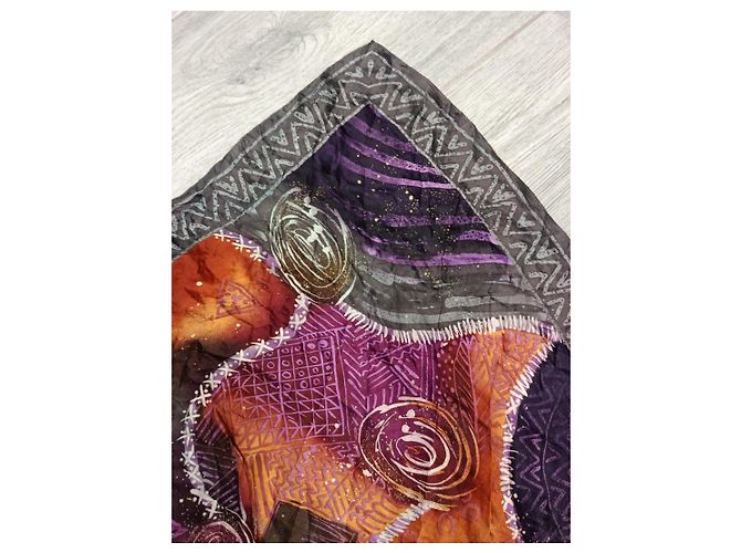 Oscar de la Renta Foulard in seta stampato multicolore - vista 8