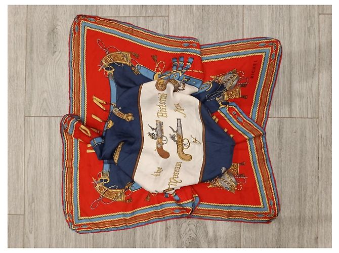 Autre Marque Foulard di seta Richel con stampa di armi storiche - vista 14