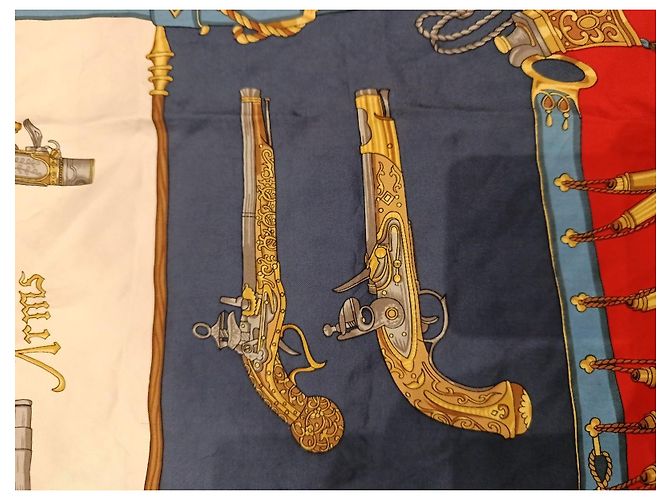Autre Marque Foulard di seta Richel con stampa di armi storiche - vista 4