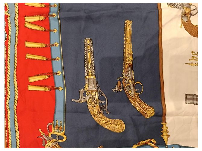 Autre Marque Foulard di seta Richel con stampa di armi storiche - vista 6
