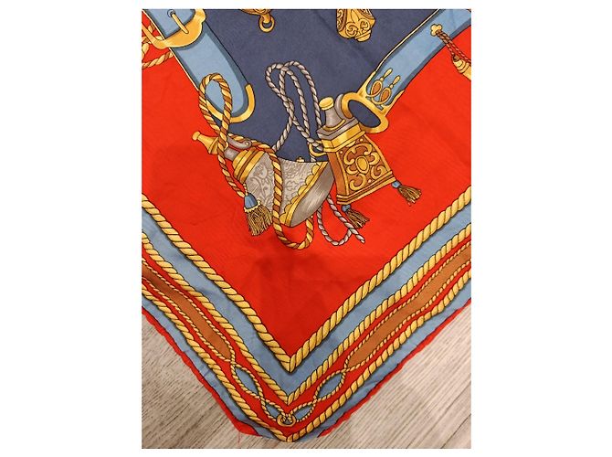 Autre Marque Foulard di seta Richel con stampa di armi storiche - vista 8