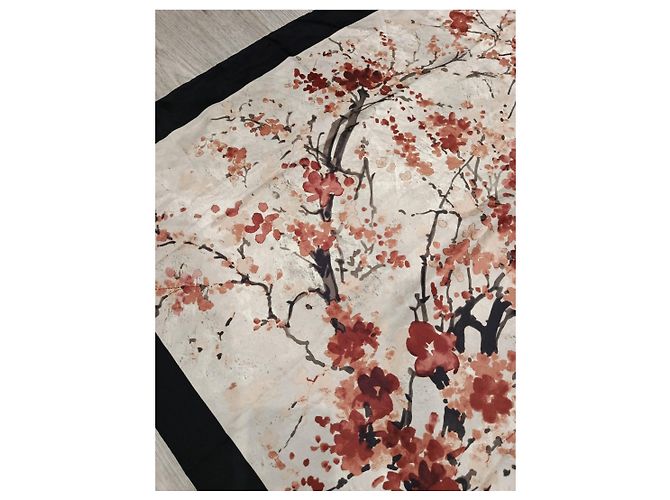 Foulard in seta Max Mara con stampa floreale - vista 7