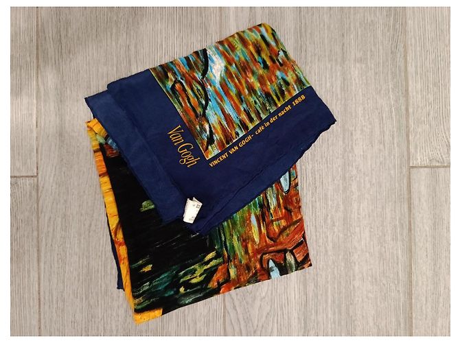Autre Marque Foulard di seta Van Gogh "Café de Nuit" - vista 12