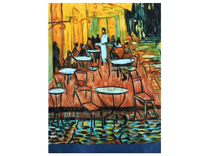 Autre Marque Foulard di seta Van Gogh "Café de Nuit" - vista 4