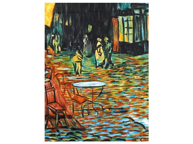 Autre Marque Foulard di seta Van Gogh "Café de Nuit" - vista 5