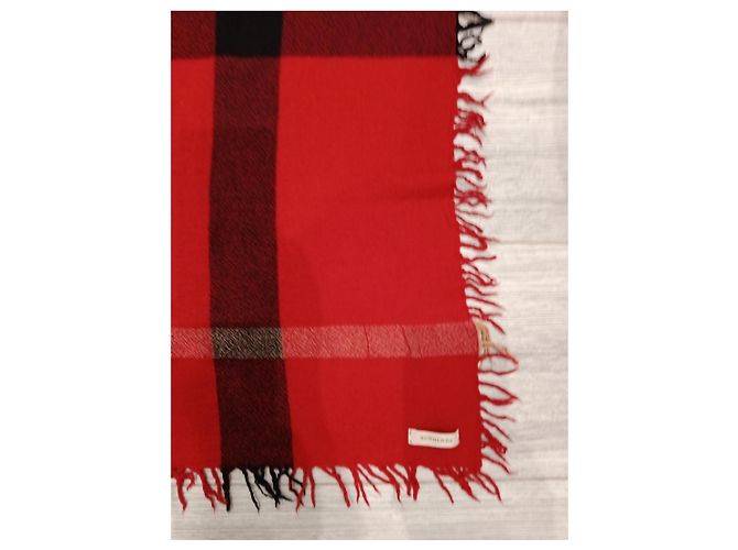 Sciarpa Burberry a quadri rossa e nera - vista 4