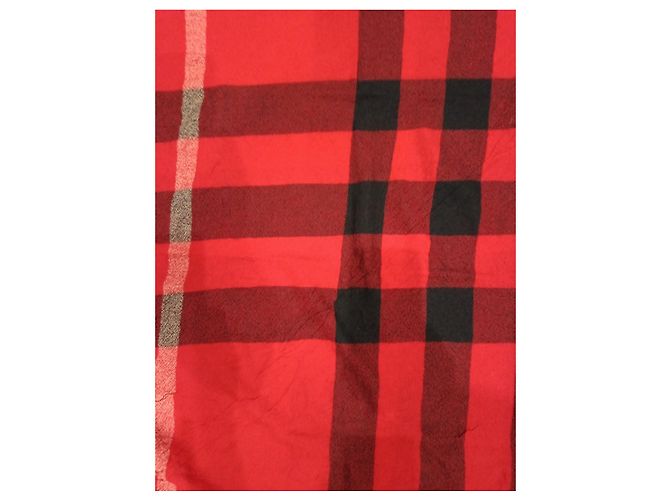 Sciarpa Burberry a quadri rossa e nera - vista 8