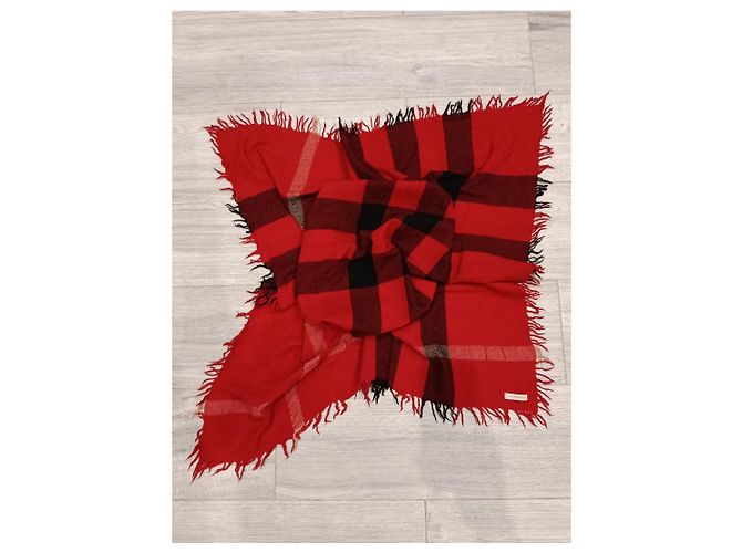 Sciarpa Burberry a quadri rossa e nera - vista 9