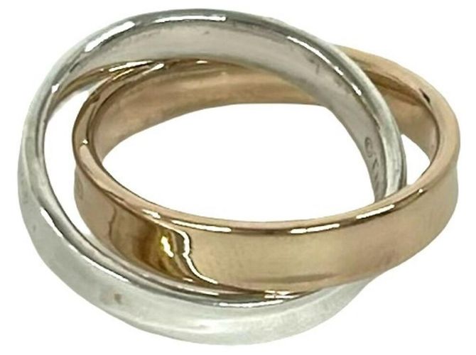 Autre Marque Anello Tiffany 1837 Interlocking Circle in oro rosa e argento - vista 4