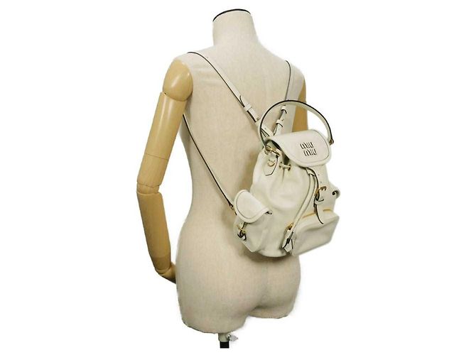 Miu Miu Women's Medium Drawstring Backpack - view 4