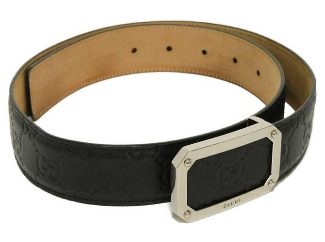 Gucci Black Leather Standard Belt - view 2