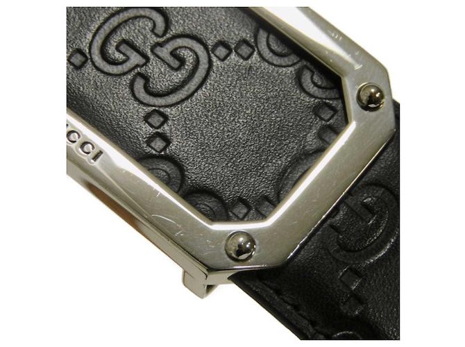 Gucci Black Leather Standard Belt - view 5