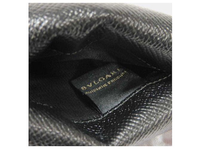 Bulgari Bvlgari Tri-Fold Geldbörse aus schwarzem Leder - Ansicht 18