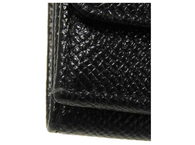 Bulgari Bvlgari Tri-Fold Geldbörse aus schwarzem Leder - Ansicht 19