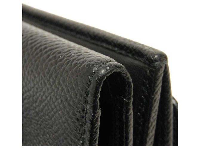 Bulgari Bvlgari Tri-Fold Geldbörse aus schwarzem Leder - Ansicht 20