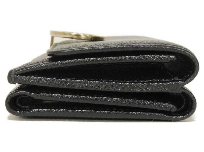 Bulgari Bvlgari Tri-Fold Geldbörse aus schwarzem Leder - Ansicht 22