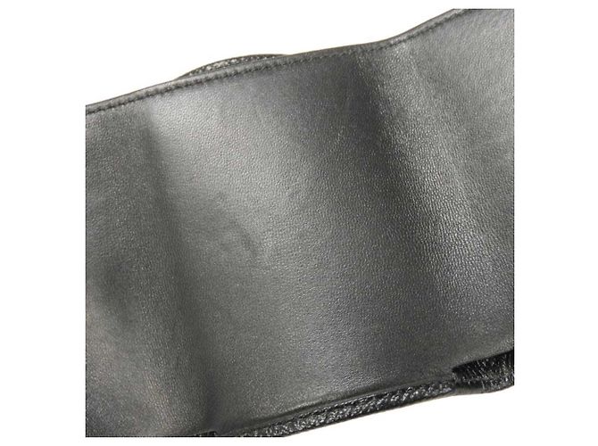 Bulgari Bvlgari Tri-Fold Geldbörse aus schwarzem Leder - Ansicht 8