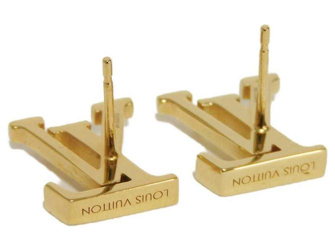 Pendientes de botón Louis Vuitton Gold - vista 4