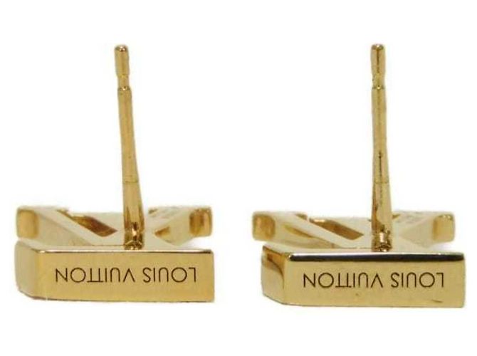 Pendientes de botón Louis Vuitton Gold - vista 5