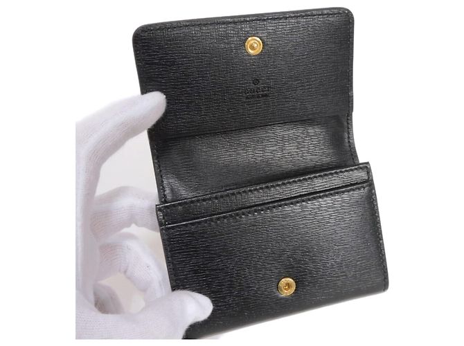 Gucci Black Leather Card Case - view 5