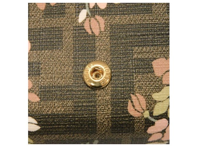 Zucca Portafoglio tri-fold Fendi in tessuto marrone - vista 12