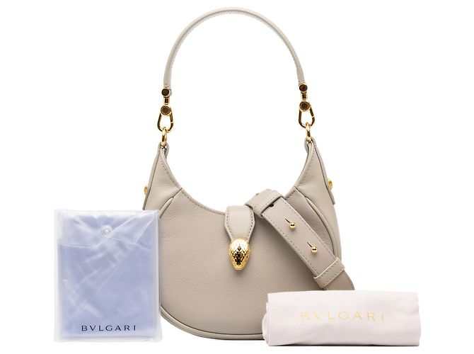 Bulgari Bolsa Bvlgari Serpenti Ellipse Small em couro cinza - vista 7