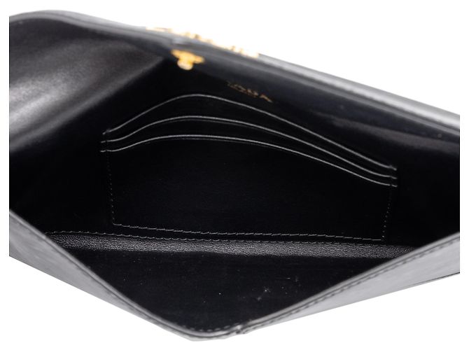 Clutch Envelope Prada em Vitello Move Preto - vista 4