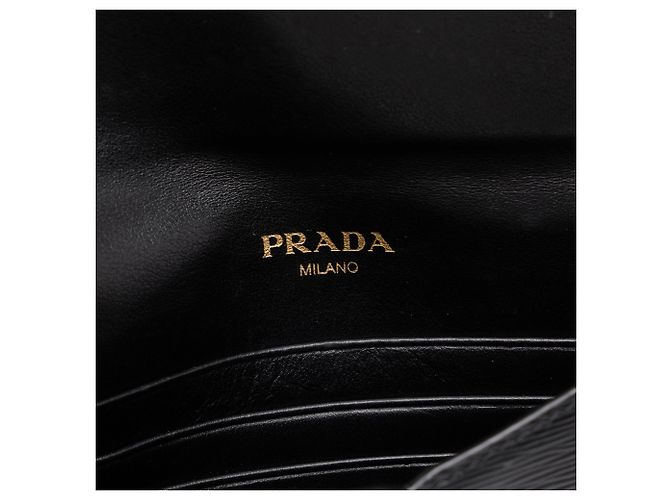Clutch Envelope Prada em Vitello Move Preto - vista 5