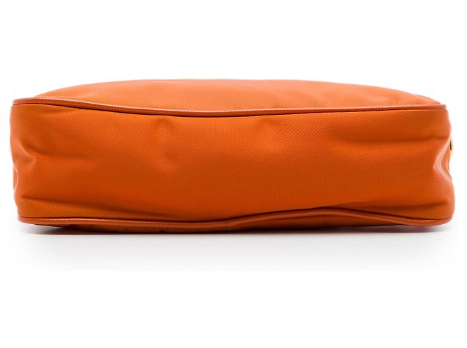 Saffiano Bolsa de Ombro Prada em Tessuto Laranja - vista 3