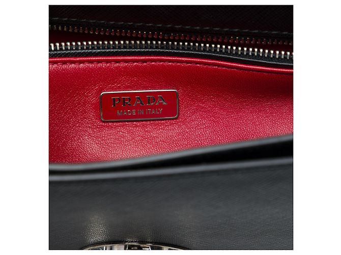 Bolsa Satchel Prada Black Saffiano Lux Arcade - vista 5