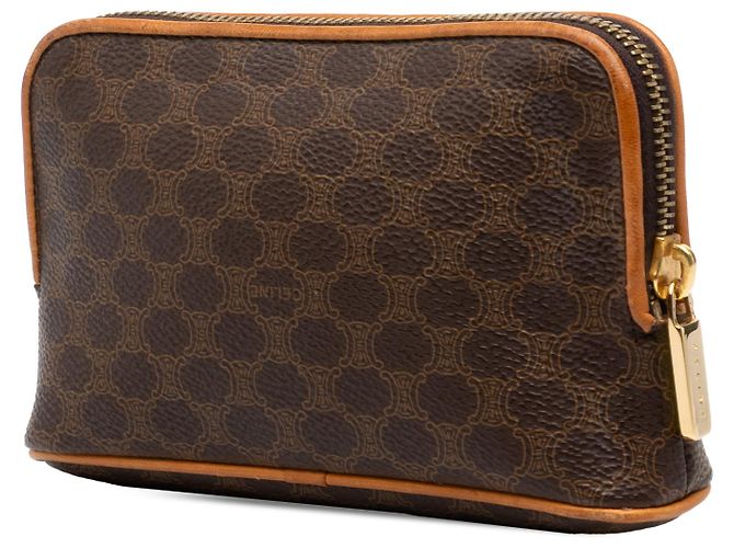 16 Céline Necessaire Celine Brown Macadam Coated Canvas - vista 2