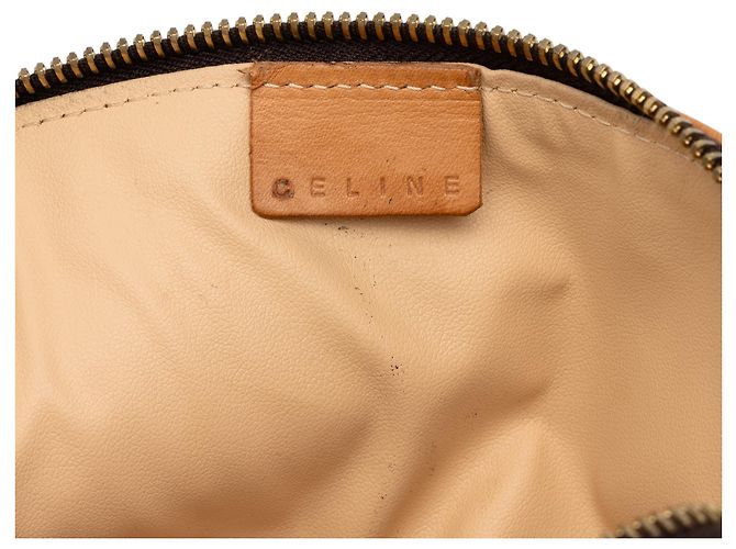 16 Céline Necessaire Celine Brown Macadam Coated Canvas - vista 5