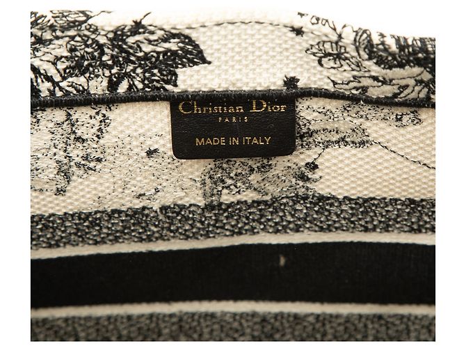 Borsa Book Tote Dior in tela ricamata Zodiac Toile De Jouy bianca, dimensione Medium - vista 5
